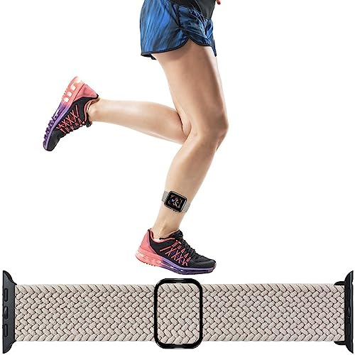 JEMACHE Arm/Ankle Watch Band for Apple Watch 49/46/45/44mm, 42/41/40mm iWatch Series 11 10 9 8 7 6 5 4 SE Ultra 3 2 1, Stretchy Sport Unisex Armband/Ankleband