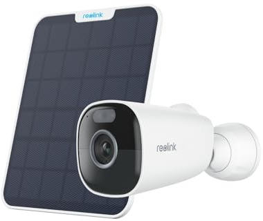 Reolink 5MP Solar Überwachungskamera Aussen Akku mit Spotlights, 2,4/5GHz WiFi, Kabellose WLAN Kamera Outdoor mit Personen/Auto/Tiererkennung, 2-Wege-Audio, IP66, Standalone, Argus Eco Pro+Solarpanel