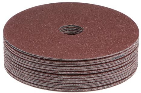 sourcing map 25pcs 120 Grit Aluminum Oxide Resin Fiber Discs 5x7/8 Metal Sanding Grinding Discs for Angle Grinding Machine Polishing and Grinding Metals, Wood, and Fiberglass