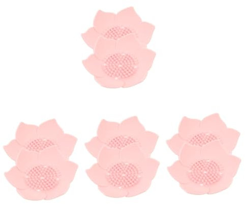 PRETYZOOM 8pcs Silicone Flower Soap Dish Holder Drainage Soap Box Non-slip Sturdy Material for Kitchen Bathroom