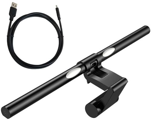 COMANYI Barra luminosa per monitor del computer, lampada LED per attività per la cura degli occhi, lettura elettronica con tocco, 3 modalità di temperatura di colore, luminosità dimmerabile,