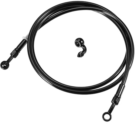 Hihaha Bremsschlauch Mit Banjo-Anschluss 1pc Für Motorräder | Edelstahl, Nylon, 160cm Länge, 10mm Innendurchmesser, 28°-90° Winkel, Für ATV, Roller, Ölschlauchanschluss, Innengewinde