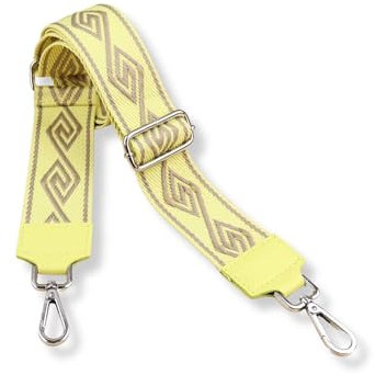 Blade Taschengurt - Verstellbarer Schultergurt für Taschen - Austauschbare Taschengurte für Damen - Taschengurt, 5 cm breit - Gurt für Bauchtaschen - Taschenriemen mit silbernen Schnallen-Zitrone-7