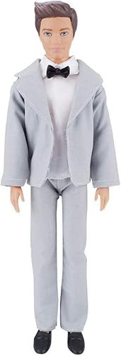 Codulu Modepuppen-Kleidung, Bräutigam-Outfit für 29,2 cm / 30,5 cm große Jungenpuppen, Kostüm, Zubehör, Dinner-Party, Kleid, Spielzeug, Rollenspiele