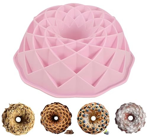 Yueser Stampo in silicone antiaderente per torte, 23 cm, colore: rosa