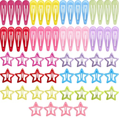 60 Pièces Barrettes Fille, Pinces a Cheveux Enfant, Noeuds Bébé, Accessoires Colorés Antidérapants, Lot Complet pour Coiffage Quotidien, Cadeau Mode Élégant pour Fillette et Bébé Fille