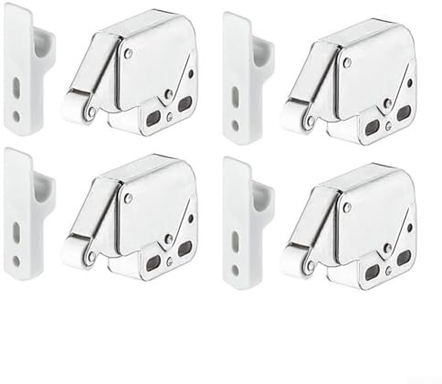 Sistema di chiusura a pressione per armadietti, confezione da 4, per un funzionamento facile da usare