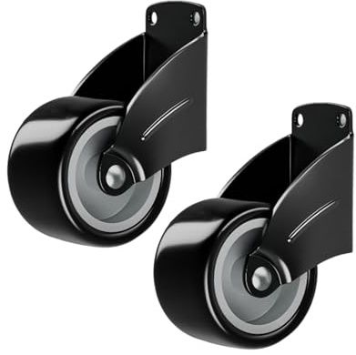 harayaa 2 Ruedas de Soporte Inferiores para Puertas Batientes, Rodillos Antifricción Universales, Ruedas para Puertas de Muebles Y Puertas de Madera, Estilo a