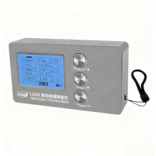 DHMYDPDZ Glass Thickness Gauge Measuring Tool, Industrial Handheld Device with High Precision, for One-Side Non-Destructive Testing of Heavy Wall and Multi-Layer Glass