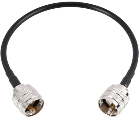 30 cm UHF PL-259 Koaxialkabel mit UHF-Stecker PL-259 auf UHF-Stecker PL259, flexibles RG58 Koaxialkabel, 50 Ohm, verlustarm für HAM Radio, CB Radio, Antennenanalysator, SWR-Messgerät, Dummy-Load
