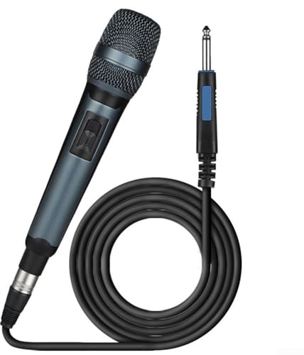 Dynamisches Gesangsmikrofon, professionell mit 5M XLR-Kabel, Nierencharakteristik, unidirektional, Kondensator-Stil, Live Studio für Audioaufnahmen