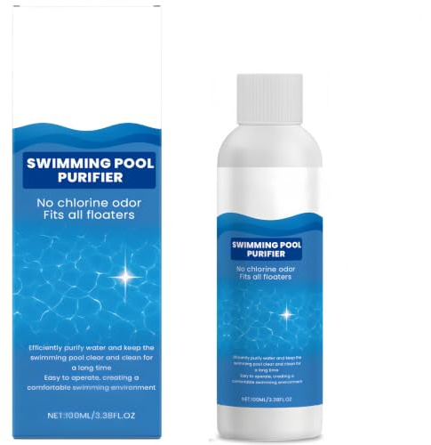 Clarificante liquido naturale per piscine, liquido purificante delicato, ripristina la limpidezza cristallina ed elimina l'intorbidimento, ideale per piccole piscine fuori terra (1Pezzo)