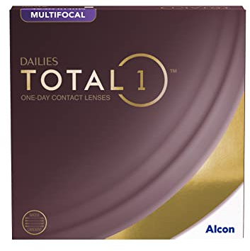 Dailies Total 1 Multifocal Lentes de contacto progresivas de reemplazo diario, Pack de 90, R 8.6 mm, D 14.1 mm, adición med, +2.50 Diopt