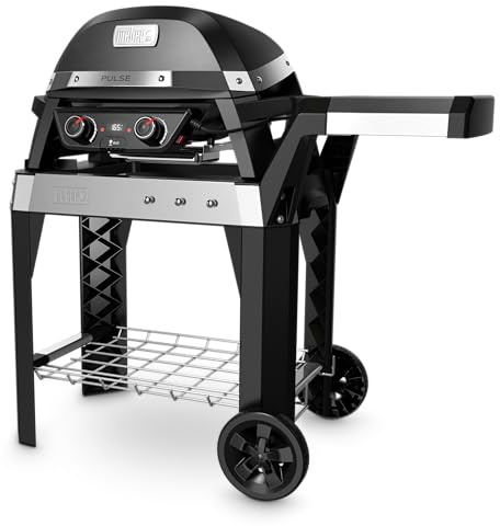Weber Pulse 2000 Grill Carrello Elettrico 2200W Nero, Acciaio inossidabile