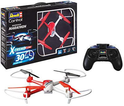 Revell Control RC X-Treme Quadrocopter Marathon I Bis zu 30 Minuten Flugspaß du I Hohe Manövrierfähigkeit I 6-Achsen-Stabilisierungssystem I Höhensensor und Headlessmode I 4CH-GHz-Fernsteuerung