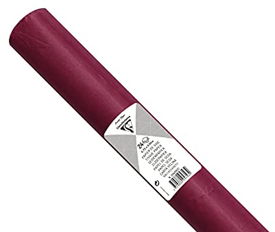 Clairefontaine 394082C - Packung mit 24 Blatt Seidenpapier, 50 x 75cm, 18g, ideal zum Basteln, 1 Pack Bordeaux