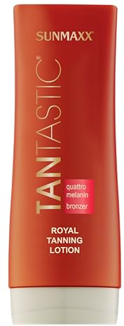 SUNMAXX Tantastic Royal Tanning Lotion - Bodylotion mit Selbstbräuner, Anti-Age Bräunungsbeschleuniger mit frischem Duft, für intensive Bräunung, für jeden Hauttyp, 200 ml
