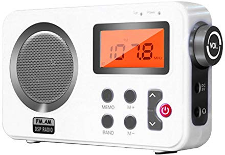 UXELY Shower Speaker - AM/FM Radio With LCD Display, Portable Stereo With Earphone Port for Home, Beach, Hot Tub, Bathroom