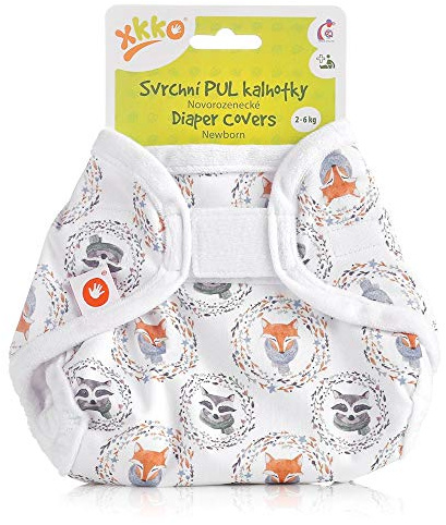 XKKO - Überhose (PUL) - Newborn (2-4 kg) - Füchse und Waschbären