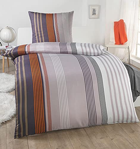 DreamHome leichte Sommer Bettwäsche 135x200 2 teilig | ÖkoTex Zertifiziert & für Allergiker geeignet |Bettwäsche Set mit 1 Bettbezug 135 x 200 & Kissenbezug 80x80, Design - Motiv:Design 1