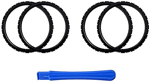 eXtremeRate 2 Paia Anelli di Accento Compatibile con ps5 Controller,Accessorio Pezzo Ricambio per ps5 Joystick BDM-010/020/030/040/050-Nero
