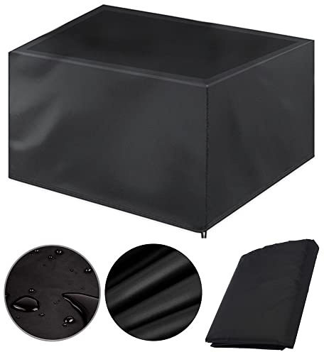 Funda Mesa Jardin Impermeable 90x90x40cm, Funda Muebles de Jardín Rectangular Funda Protectora para Muebles Funda Sofa Jardin Exterior Anti-UV, Resitente al Polvo, para Sofa Patio (90x90x40cm)
