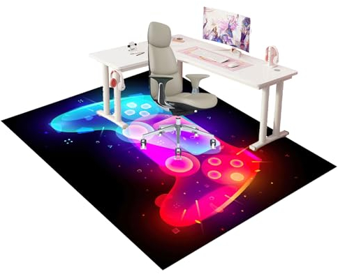 Unterlage Schreibtischstuhl Gaming Stuhl Unterlage Bodenschutzmatte Bürostuhl Teppich Unterlage-Kratzfest für Parkett und Hartböden Bürostuhl Unterlage für Stühle Hohe Dichte Anti-Silp 90 x 120 cm