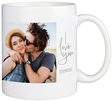 ORWO Fototasse | 325 ml Keramik-Tasse mit Foto personalisiert | individuell selbst gestalten | Bedruckung: handmade in Germany | weiß, spülmaschinenfest (I love you, Klassisch)