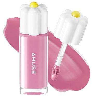 Amuse Daisy Flower Dew Tint 08 AMETHYST | 35% High-moisture Water Tint, Long-lasting, Vitamin E Acetate, Moisturizing, No Peel Off, Lip Treatment, Non Sticky for Dry Lips