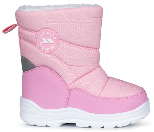 Trespass unisex småbarn snöstövel vattentät med sherpa-foder snöflinga, Rosa, 6.5 UK