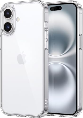 Oprimio Kristallklar Hülle für iPhone 16 [Silikon Hülle] [%100 Durchsichtig] [Deutsche Material] [Ultra Dünn] Klar Handyhülle für Apple iPhone 16