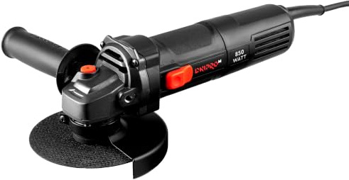 Smerigliatrice Angolare GS-100S 850W 125mm - Flessibile da Taglio, Velocità Regolabile 4000-11000 giri/min, Attacco M14 - Moletta Elettrica per Metallo, Pietra, Piastrelle e Muratura di Dnipro-M | 6 velocità regolabili da 4.000 a 11.000 giri/min, peso 2,25 kg, impugnatura corta, cuscinetti protetti dalla polvere