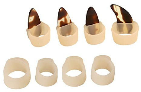 DRESSOOS Guzheng Nagelabdeckungen Aus Silikon Flexibler Nagelschutz Für Rechte Hand Mittlere Größe Für 8-16 Waschbares Guzheng Zubehör Zum Üben