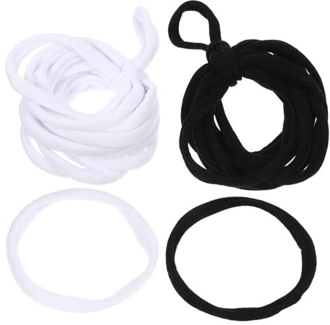 TOBBOMEY 192pcs Elastic Rope Braided Rope Coaster Potholder Loom Kit for Adults Weaving Loom Refill for Potholders Craft Kit Simple Colors Diy Arts Crafts
