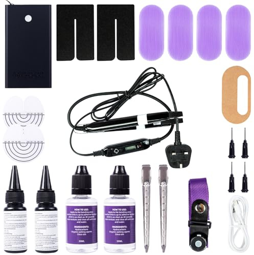 UV Lamp Hair Extensions Kit with UV Lamp Machine, 2x 20ml UV Lamp Glue & 2x 20ml Remover Solution - UV Lamp Machine Kit 2+2 for Professional Salon & Home Use