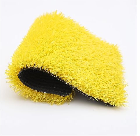 Tappeto di erba artificiale per giardino prato infiltrazioni d'acqua sintetico rotolo morbido tappetino reversibile 3 cm di spessore giallo 99 x 320 cm