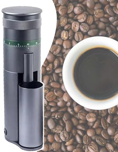 HCAUYNN Molinillo De Café con Muelas EléCtricas CilíNdricas, Capacidad De Tolva De 35 G, Molinillo De Café AutomáTico, con Cepillo De Limpieza Incluido,110V