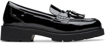 Clarks Lauryl Tassel Womens Black Pat, 6.5