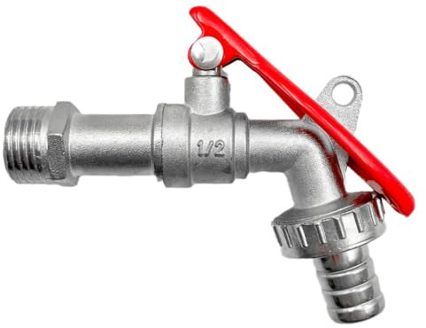 Laroal Robinet extérieur verrouillable fileté 1/2 en alliage de zinc pour tuyau d'arrosage verrouillable Robinet de jardin verrouillable Robinet de jardin antivol Idéal