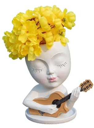 Machéter facial, tête de paquet pour planteros faciaux | FORFAITS POUR LES INTÉRIEURES, vases en résine succulents pour d'intérieur Décoration de maison avec trou de drainage