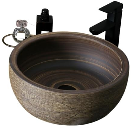 Huangj-0527 Lavabi in Ceramica Lavandino da appoggio Lavandino da Esterno Lavandino da Bagno Lavandino da Interno Lavandino da Cucina Lavandino Circolare Lavabo da appoggio