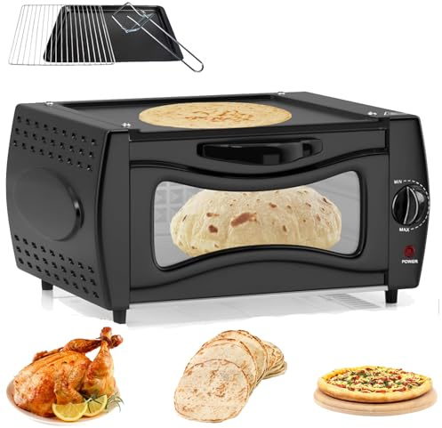 Forno elettrico Tandoor 2-in-1 15L Pizza Maker 2100W Mini forno Tandoori con controllo della temperatura di 50°C-400°C per arrostire cottura alla griglia