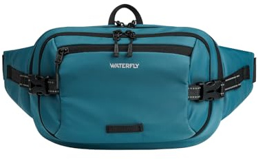 WATERFLY 3L Large Fanny Pack, 180° Opening Hip Pouch with Multi-Pockets, Anti-Theft RFID Blocking Waist Bag for Women Men Traveling Hiking Daily Use