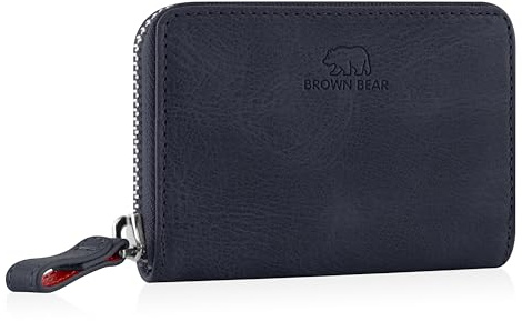 BROWN BEAR Geldbörse Leder klein mit Münzfach & RFID-Schutz - BB Kai BU