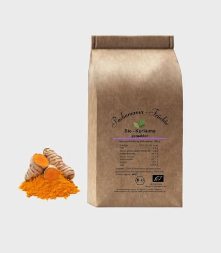 Bio Kurkuma Pulver 1 kg – fein gemahlen & reich an Curcumin (4,5%) | 100% naturrein | Superfood für goldene Milch, Smoothies & Currys | Vegan, glutenfrei, plastikfrei