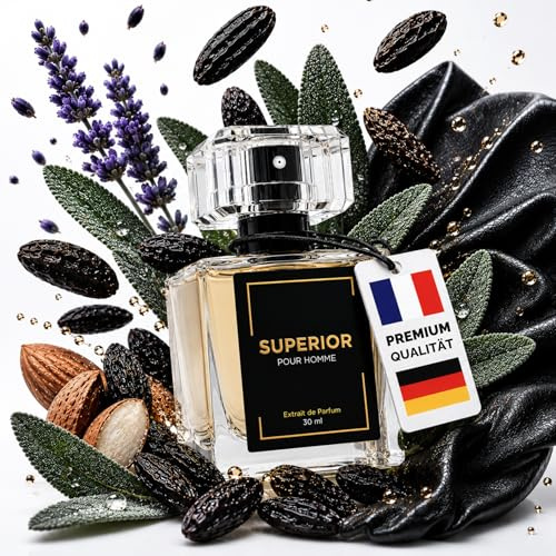 JK Jordan & König Superior Parfüm Herren, Extrait de Parfum mit Pheromone, 30% Duftölanteil, Langanhaltend, Aromatisch, Würzig, Ledrig, Süß, Nussig, Herrenparfum, Geschenk für Männer