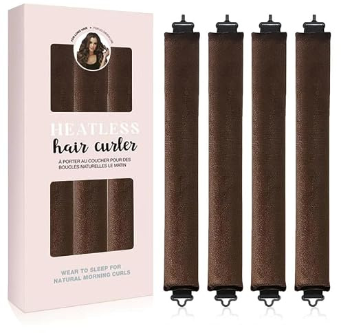 GREATRICH 4 PCS Bigodini Morbidi per Dormire, Heatless Curls Set, Bigodino Lungo per Boccoli Senza Calore, Arricciacapelli Morbidi per Onde Naturali, Hair Curler per Tutti i Tipi di Capelli