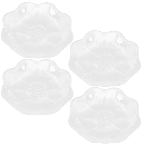 Generico Sottopiatti in Vetro Design Raffinato e Funzionale per Tazze da Tè Set 4 Pezzi Protezione Antigraffio e Antiacqua, per Casa e Locale
