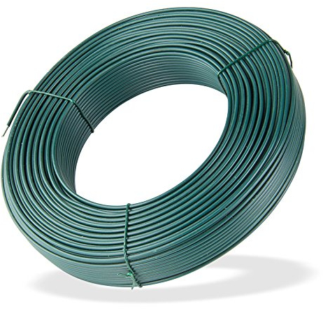Spanndraht grün 110 m x 3,1 mm Bindedraht Wickeldraht Maschendraht Zaun Draht