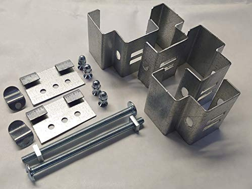POSTFIX PF10 - Pack of 2 - Fix Your OWN Hanging Basket Brackets to 4 x 4 Slotted Concrete Fence Posts NO Drilling!